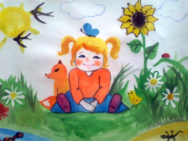 Летний пейзаж для детей