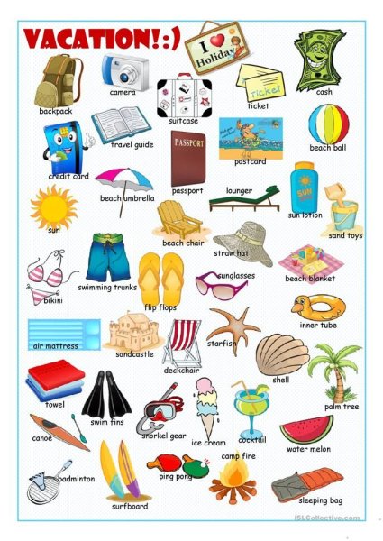 Лексика по теме Summer