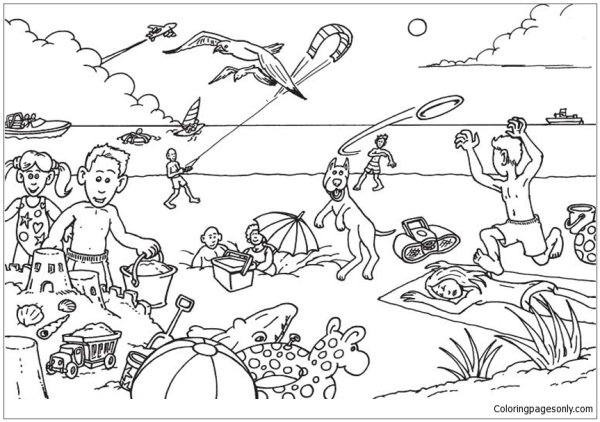 Раскраска летние каникулы