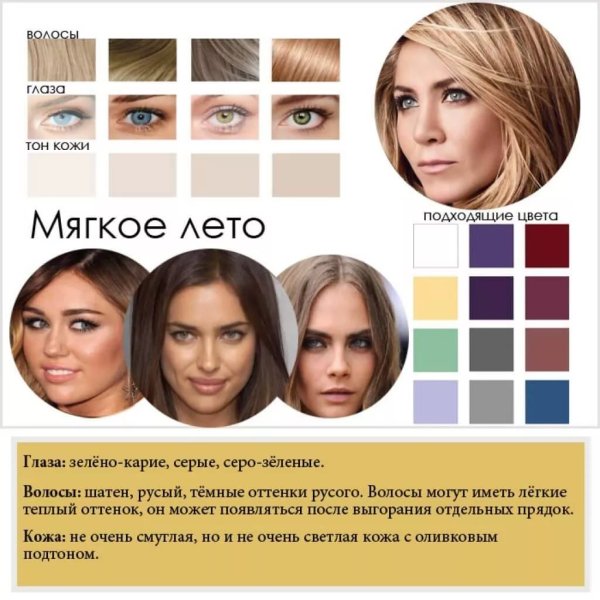 Типаж мягкое лето цветотип