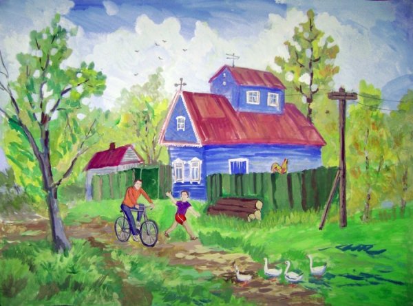 Художник Сергей Курицын деревня лето