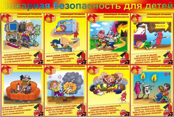 Памятка правил пожарной безопасности для детей