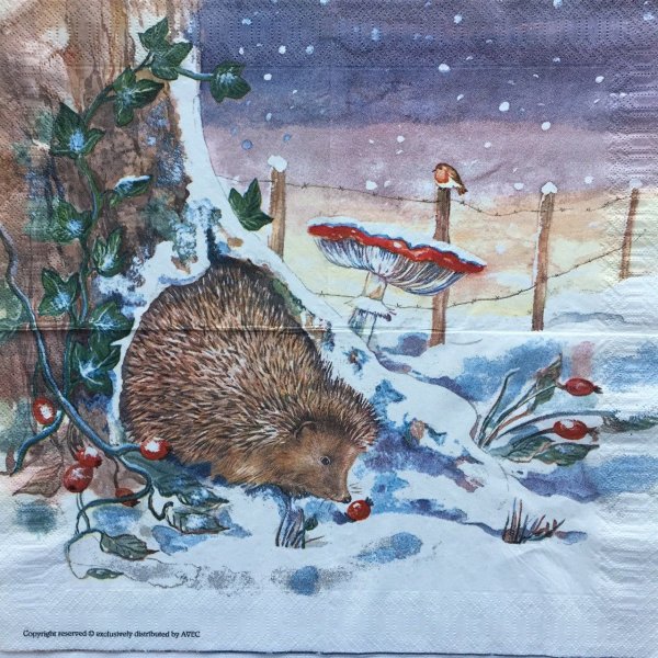 Ежик зимой для детей