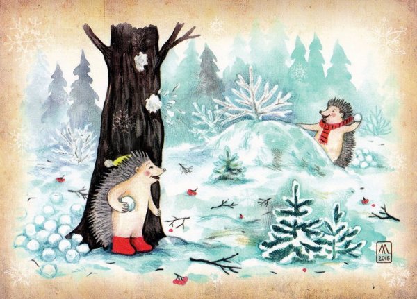 Художница Елизавета мелкозёрова Ежик