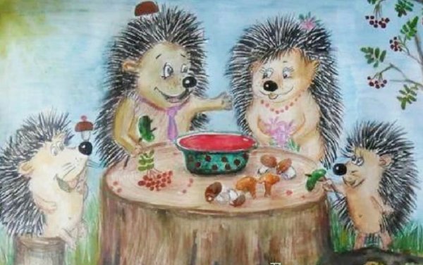 Ежик и ежиха
