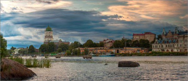 Выборг старый город панорама
