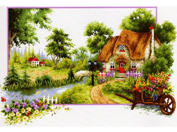Белоснежка набор для вышивания деревня 60 x 40 см