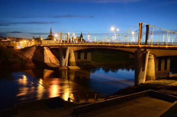 Ночной Днепр у Смоленска