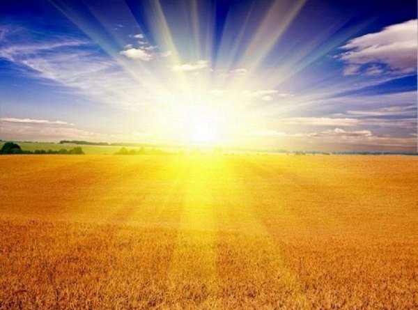 Красивое солнце