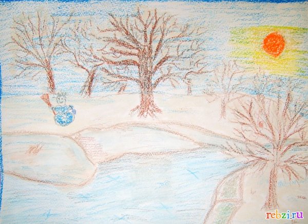 Красота зимы детские рисунки