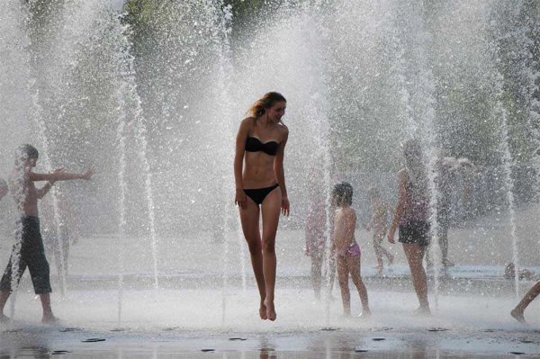 Лето жара фонтаны