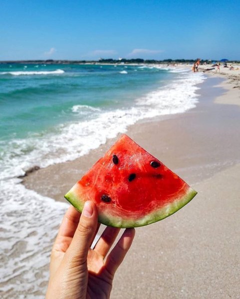 Арбуз на море