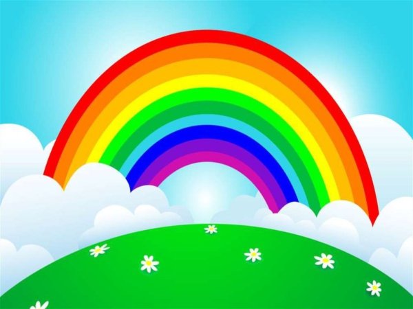 Мультяшный Радужный фон