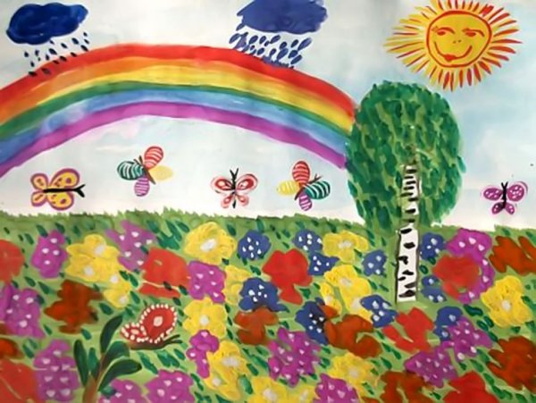 Рисование в детском саду лето