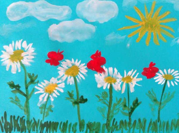 Рисование лето в старшей группе