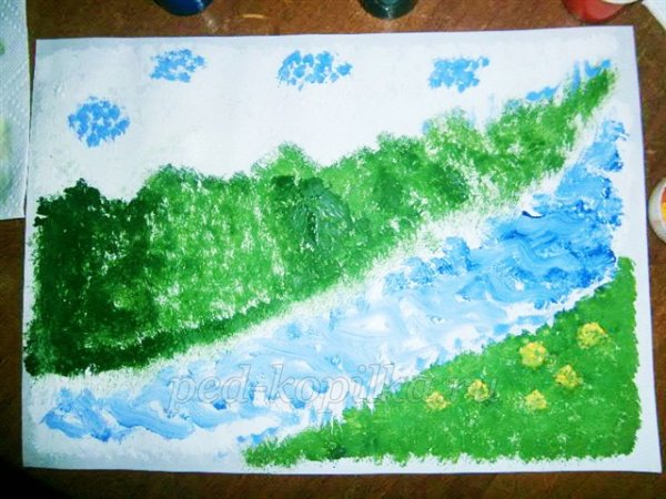 Рисование лето в подготовительной группе