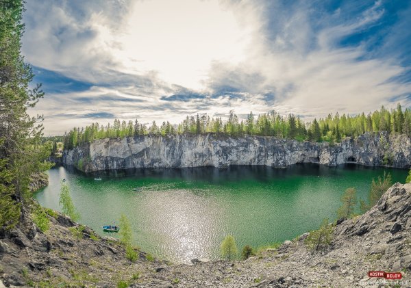 Карелия озеро Рускеала