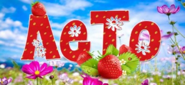 Мое лето надпись