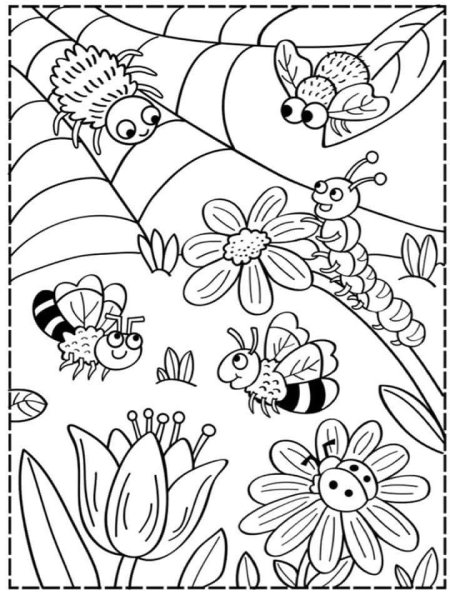 Божья коровка раскраска для детей 2 лет