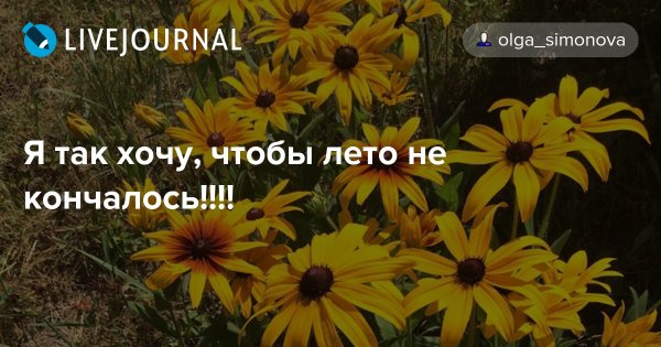 Я так хочу чтобы лето не кончалось