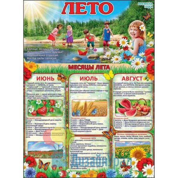 Стенд лето в детском саду