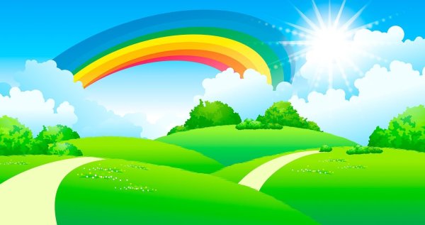 Пейзаж с радугой