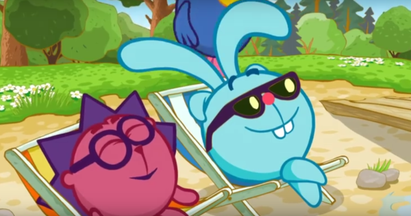 Смешарики Крош и Ежик