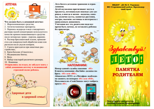 Брошюры для родителей дошкольников