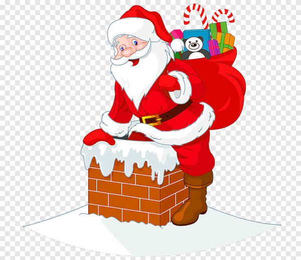 Дед Мороз с подарками мультяшный