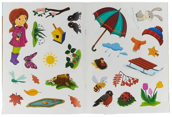 Карточки с изображением времени года