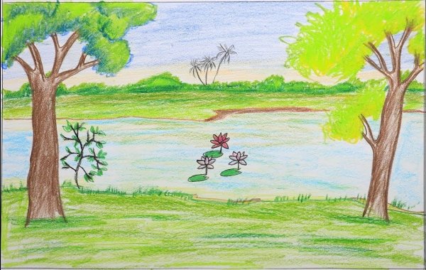 Природа рисунок для детей