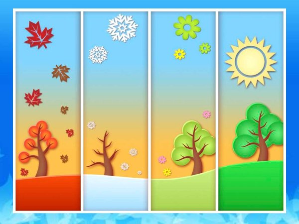 Оформление стенда времена года
