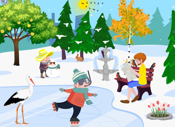 Мультяшное времена года