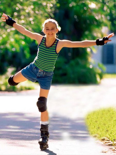 Катание на роликовых коньках