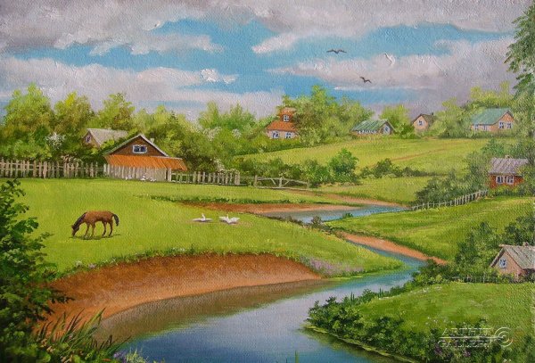 Татарская деревня пейзаж