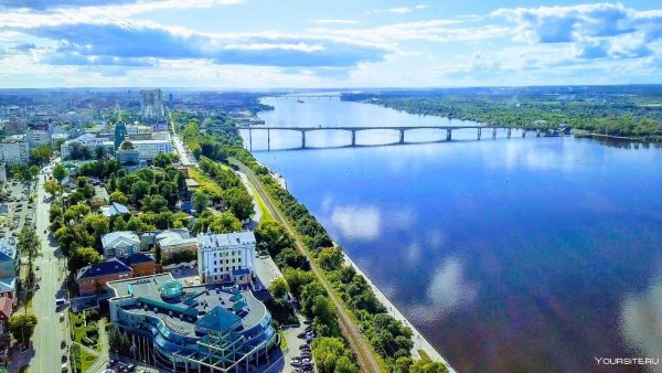 Пермь сверху Кама