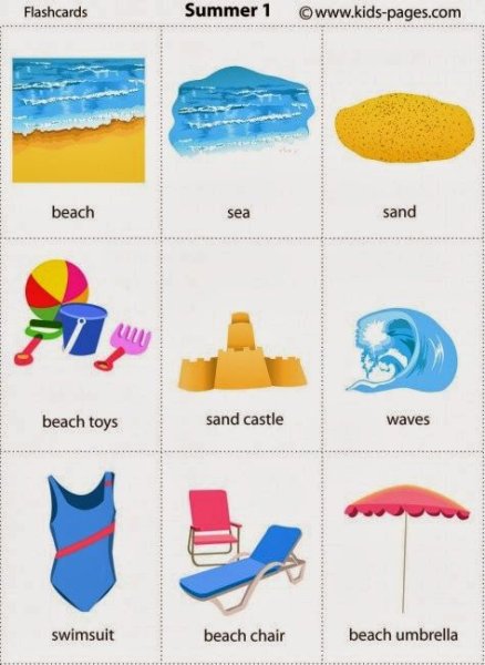 Тема лето на английском для детей