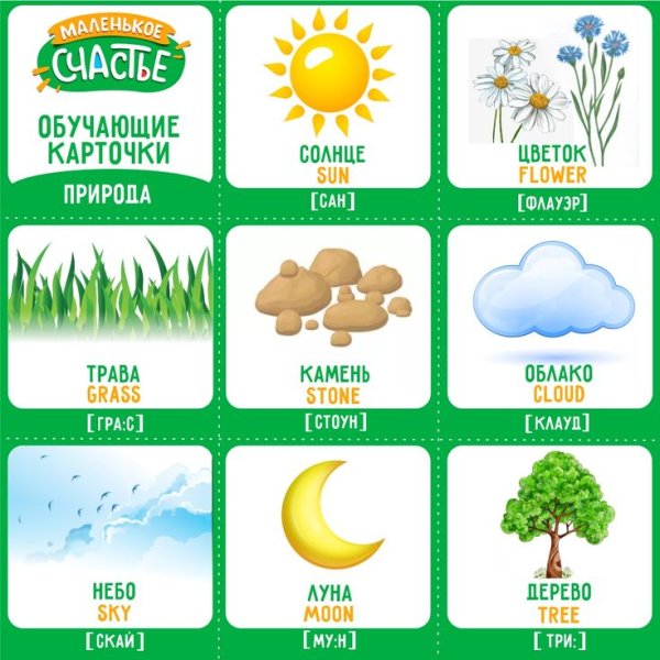 Карточки для изучения английского языка для детей