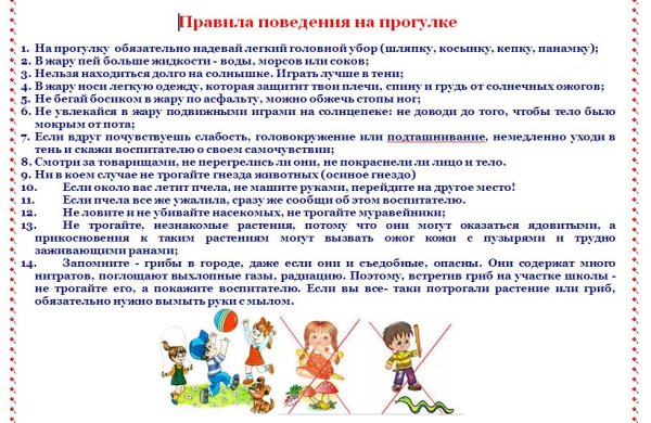 Правила поведения на прогулке