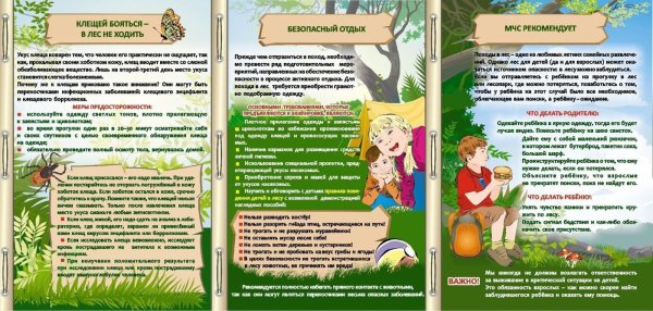 Памятка для детей в лесу