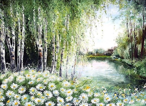 Березы и ромашки