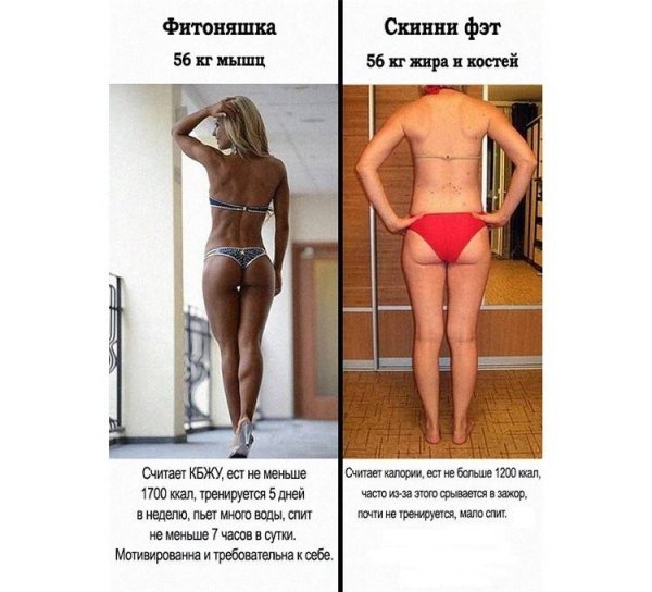 Один вес Разное тело