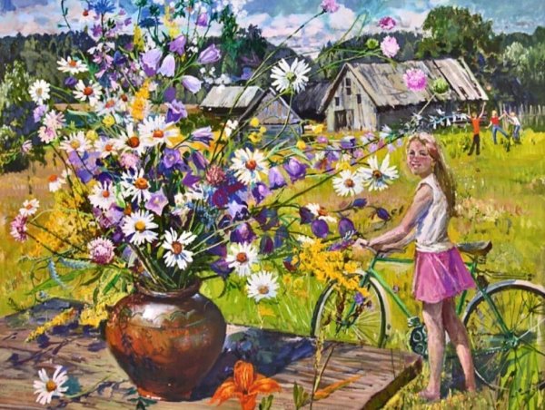 Художник Инесса Сафронова картины деревня