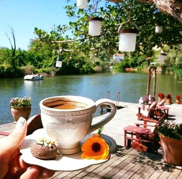 Утро кофе солнце
