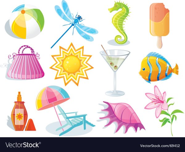 Атрибуты лета для детей