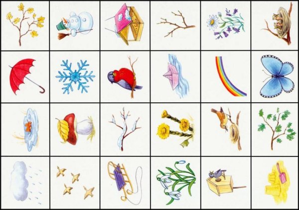 Предметы весны для дошкольников