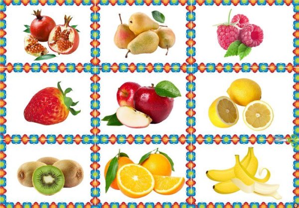 Фрукты для детского сада