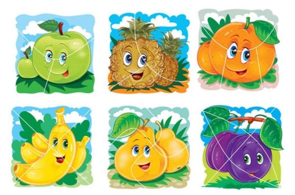 Пазлы фрукты для детей