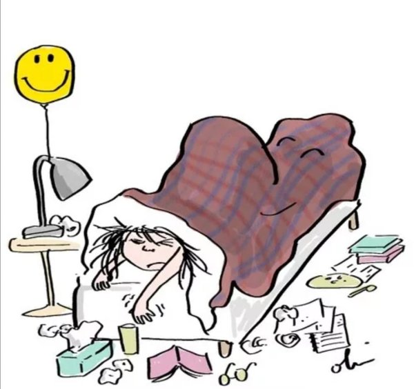 Смешные комиксы про простуду