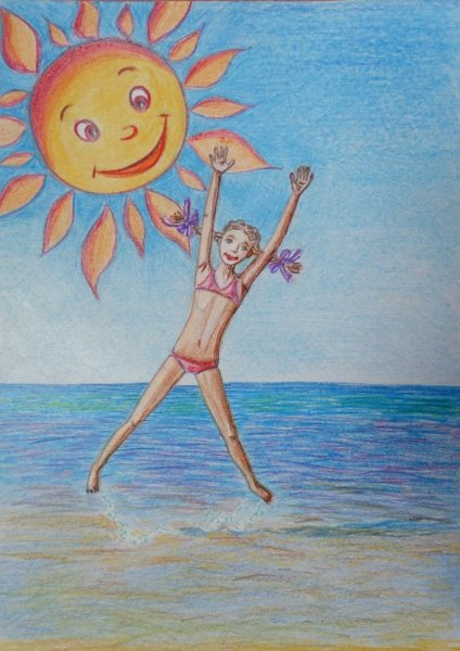Детский рисунок лето